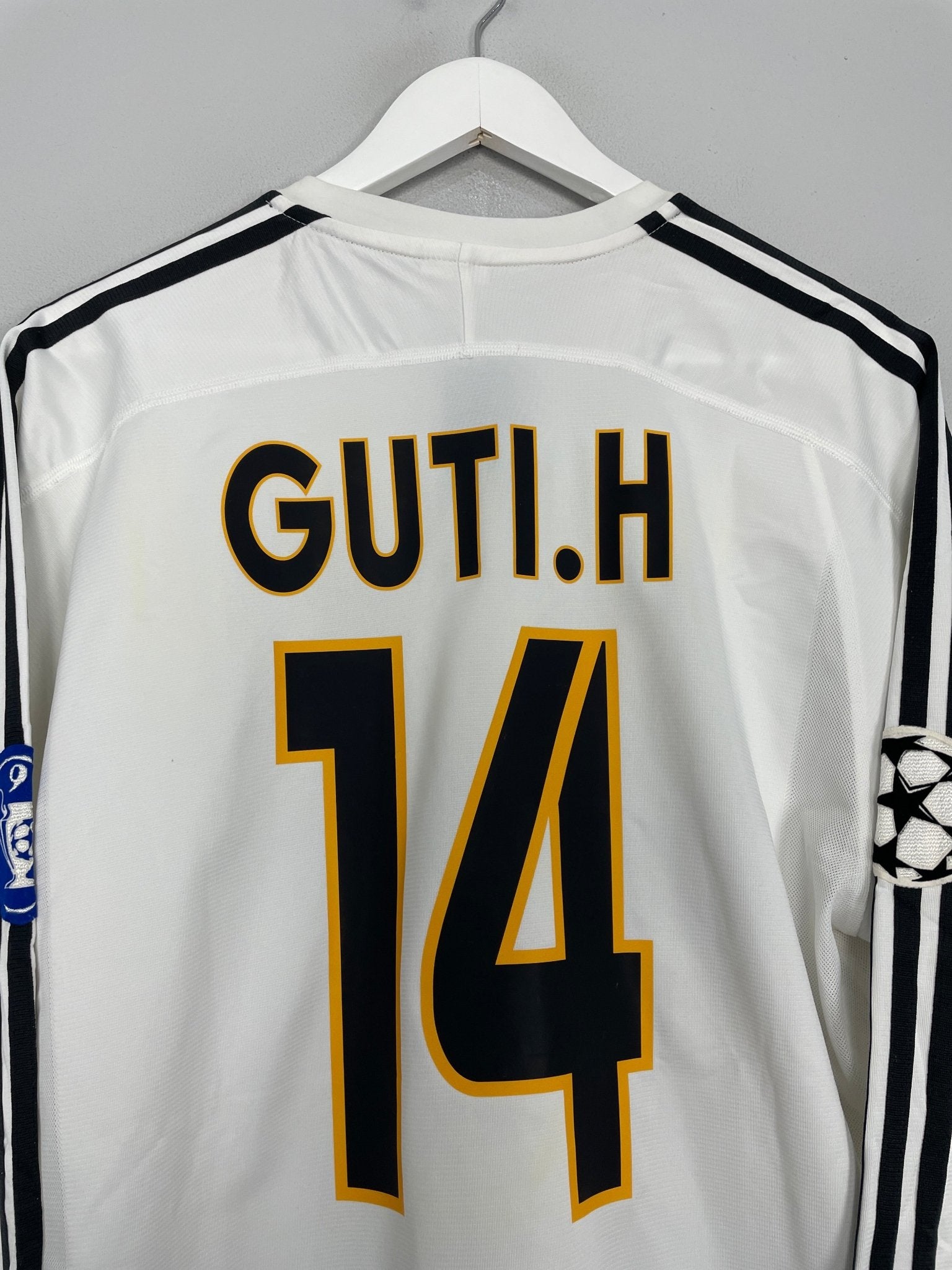 2004/05 REAL MADRID GUTI.H #14 L/S C/L HOME SHIRT (M) ADIDAS