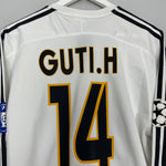 Shop 2004/05 REAL MADRID GUTI.H #14 L/S C/L HOME SHIRT (M) ADIDAS, classic football shirts, vintage football shirts & retro soccer jerseys at Cult Kits