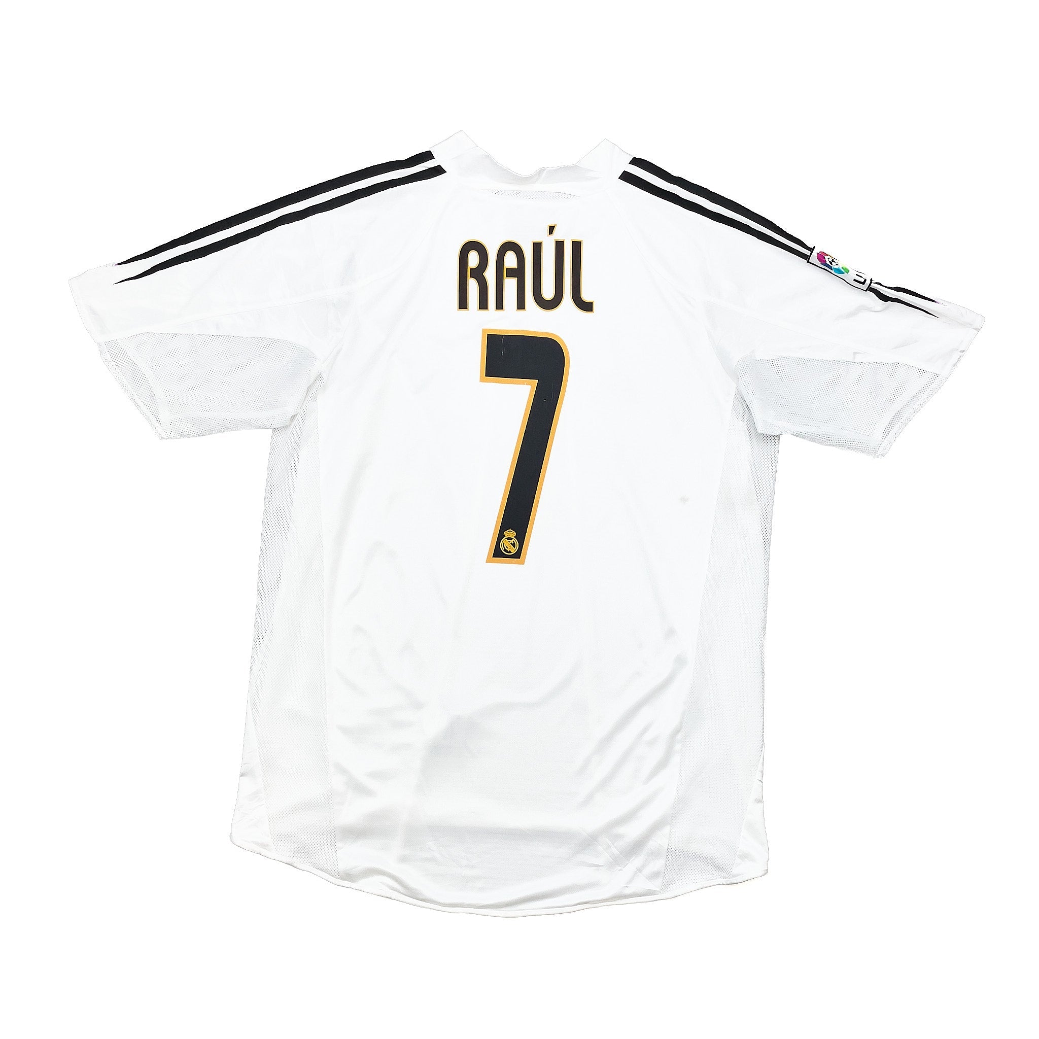 Buy 2004/05 Real Madrid Raul 7 *Player Issue* Home Shirt (L) Adidas ~ Free worldwide shipping ~ Authentic Vintage Football Shirts from Cult Kits