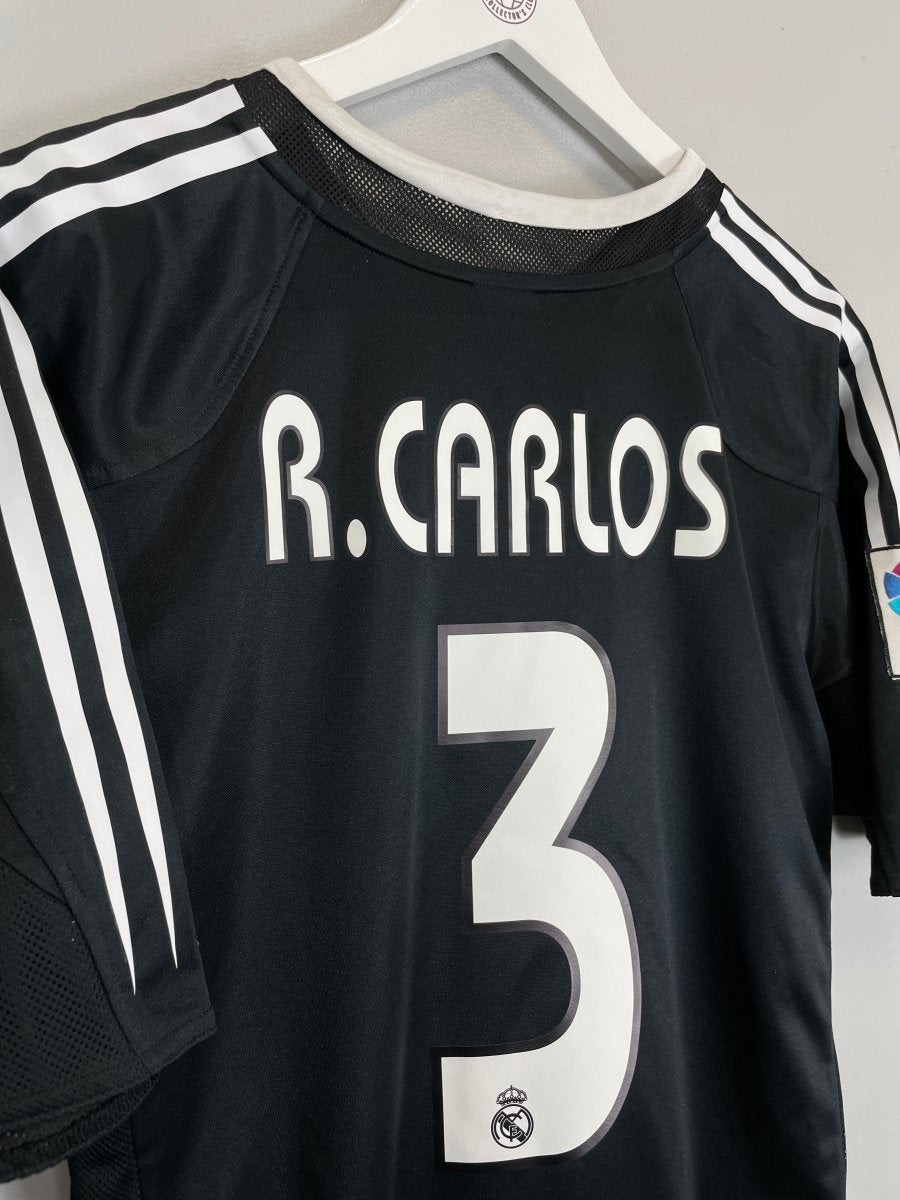 2004/05 REAL MADRID R.CARLOS 3 AWAY SHIRT (M) ADIDAS - Cult Kits - Medium - Buy Vintage Football Shirts, Authentic Retro Football Shirts For Sale, Classic Football Shirts & Soccer Jersey