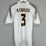 2004/05 REAL MADRID R.CARLOS 3 HOME SHIRT (M) ADIDAS - Cult Kits - Medium - Buy Vintage Football Shirts, Authentic Retro Football Shirts For Sale, Classic Football Shirts & Soccer Jersey