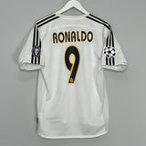 Shop 2004/05 REAL MADRID RONALDO #9 C/L HOME SHIRT (S) ADIDAS, classic football shirts, vintage football shirts & retro soccer jerseys at Cult Kits