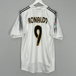 Shop 2004/05 REAL MADRID RONALDO #9 HOME SHIRT (L) ADIDAS, classic football shirts, vintage football shirts & retro soccer jerseys at Cult Kits