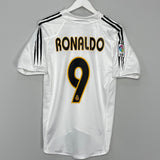 Shop 2004/05 REAL MADRID RONALDO #9 HOME SHIRT (S) ADIDAS, classic football shirts, vintage football shirts & retro soccer jerseys at Cult Kits