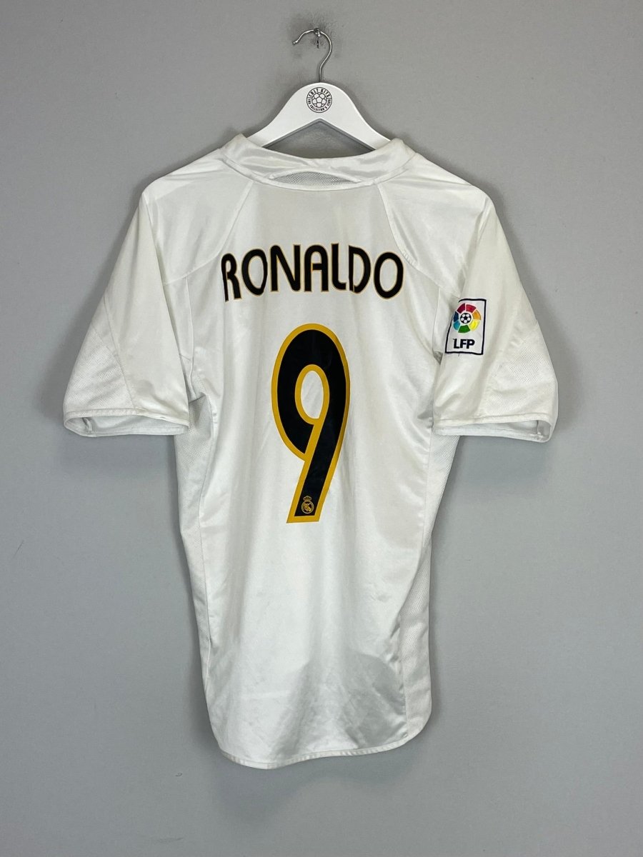 2004/05 REAL MADRID RONALDO 9 HOME SHIRT (S) ADIDAS - Cult Kits - Small - Buy Vintage Football Shirts, Authentic Retro Football Shirts For Sale, Classic Football Shirts & Soccer Jersey