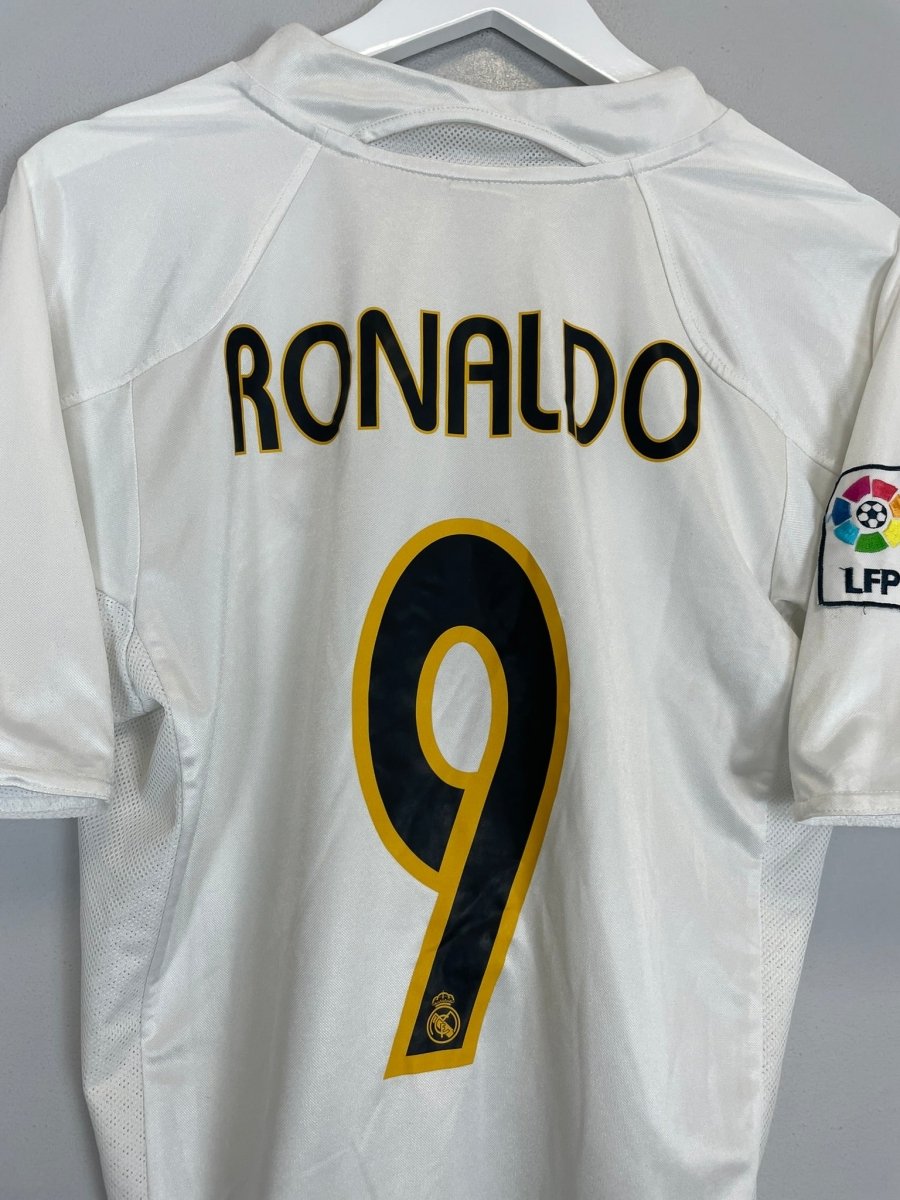 2004/05 REAL MADRID RONALDO 9 HOME SHIRT (S) ADIDAS - Cult Kits - Small - Buy Vintage Football Shirts, Authentic Retro Football Shirts For Sale, Classic Football Shirts & Soccer Jersey