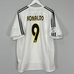 Shop 2004/05 REAL MADRID RONALDO #9 HOME SHIRT (XL) ADIDAS, classic football shirts, vintage football shirts & retro soccer jerseys at Cult Kits