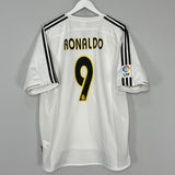 Shop 2004/05 REAL MADRID RONALDO #9 HOME SHIRT (XL) ADIDAS, classic football shirts, vintage football shirts & retro soccer jerseys at Cult Kits