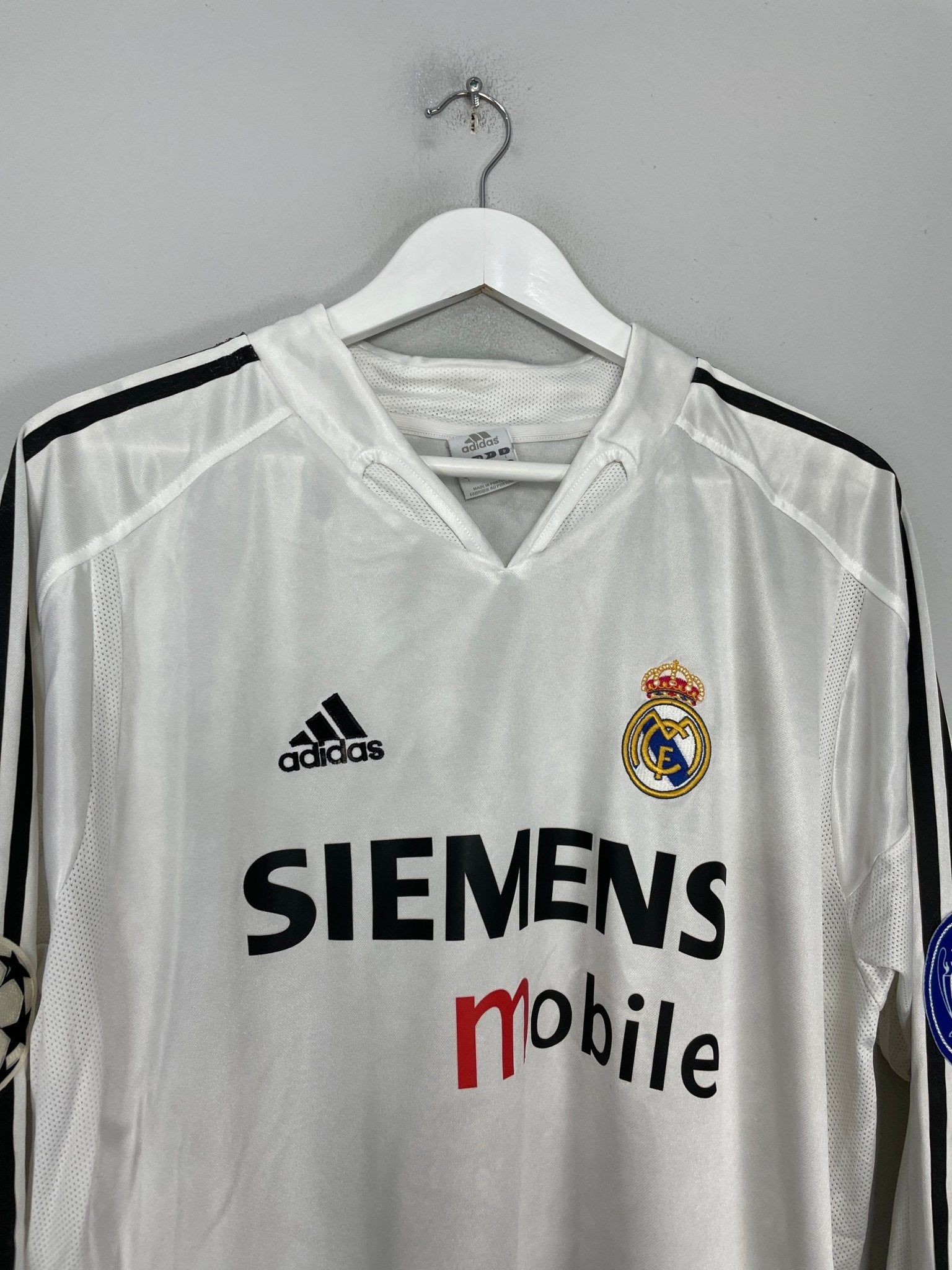 Shop 2004/05 REAL MADRID RONALDO #9 L/S C/L HOME SHIRT (L) ADIDAS, classic football shirts, vintage football shirts & retro soccer jerseys at Cult Kits