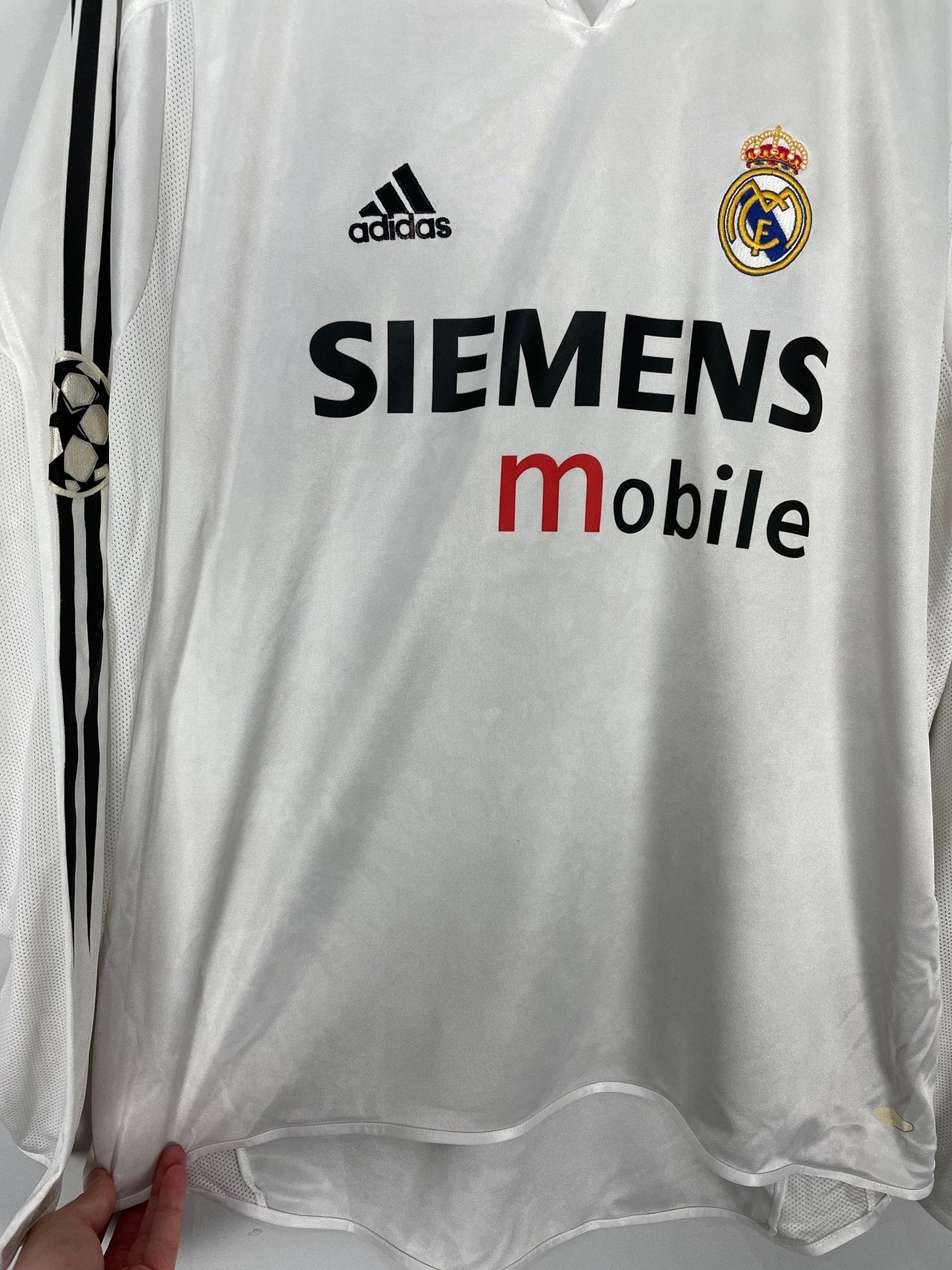 Shop 2004/05 REAL MADRID RONALDO #9 L/S C/L HOME SHIRT (L) ADIDAS, classic football shirts, vintage football shirts & retro soccer jerseys at Cult Kits