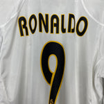 Shop 2004/05 REAL MADRID RONALDO #9 L/S C/L HOME SHIRT (L) ADIDAS, classic football shirts, vintage football shirts & retro soccer jerseys at Cult Kits