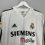 Shop 2004/05 REAL MADRID RONALDO #9 L/S HOME SHIRT (L) ADIDAS, classic football shirts, vintage football shirts & retro soccer jerseys at Cult Kits