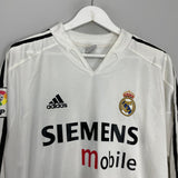 Shop 2004/05 REAL MADRID RONALDO #9 L/S HOME SHIRT (L) ADIDAS, classic football shirts, vintage football shirts & retro soccer jerseys at Cult Kits
