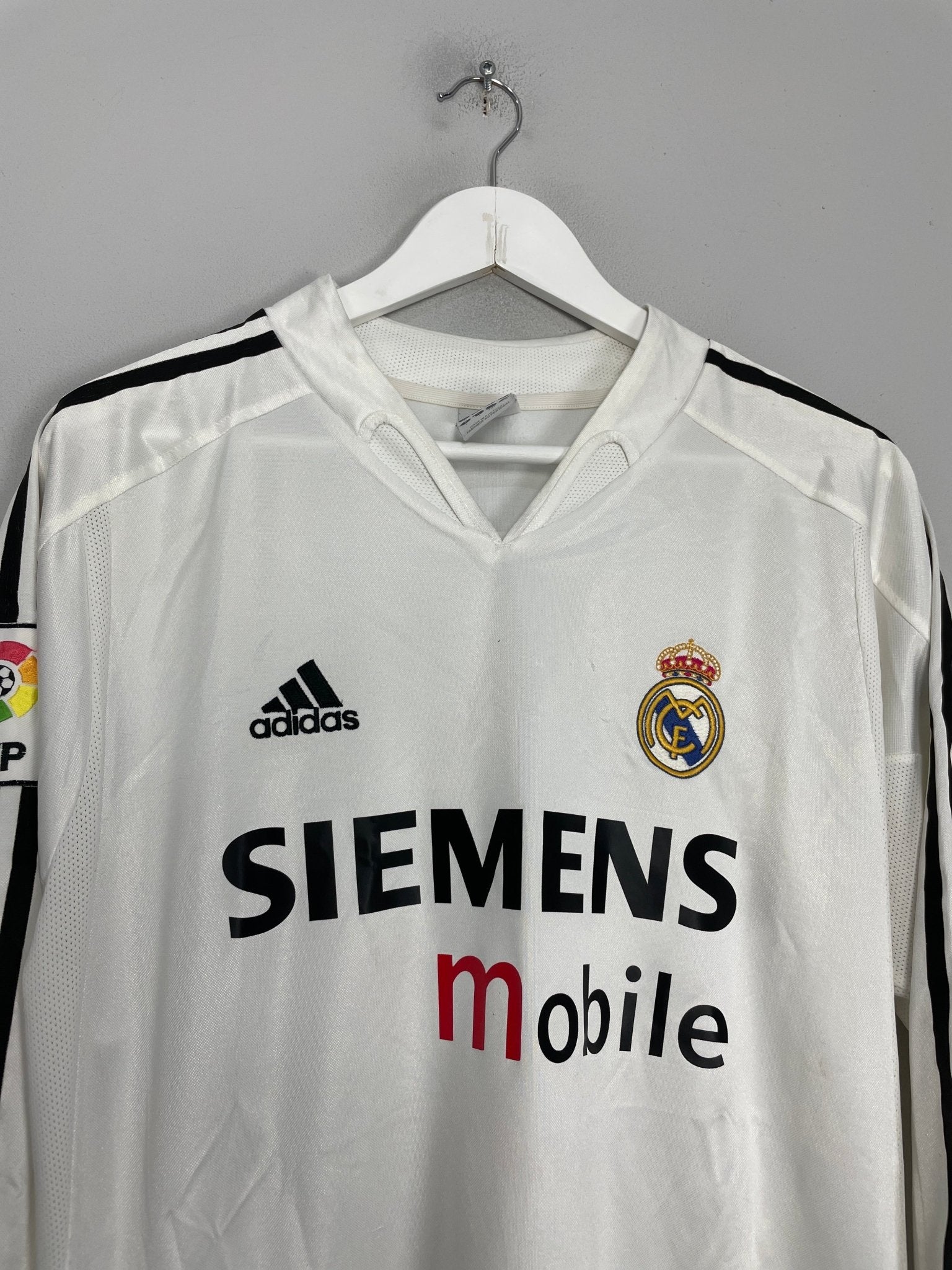 Shop 2004/05 REAL MADRID RONALDO #9 L/S HOME SHIRT (L) ADIDAS, classic football shirts, vintage football shirts & retro soccer jerseys at Cult Kits
