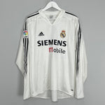 Shop 2004/05 REAL MADRID RONALDO #9 L/S HOME SHIRT (L) ADIDAS, classic football shirts, vintage football shirts & retro soccer jerseys at Cult Kits