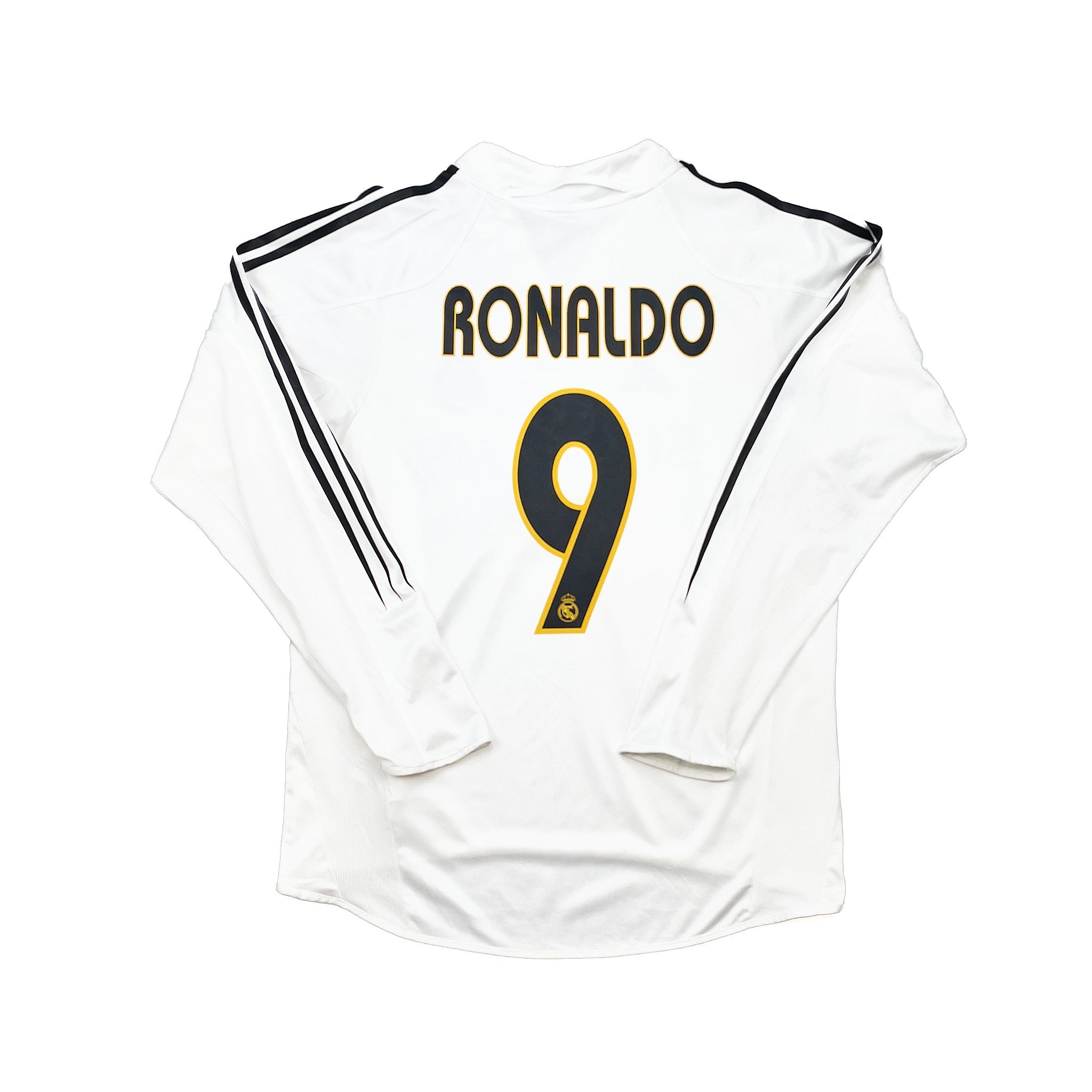 Buy 2004/05 Real Madrid Ronaldo 9 L/S Home Shirt (M) Adidas ~ Free worldwide shipping ~ Authentic Vintage Football Shirts from Cult Kits