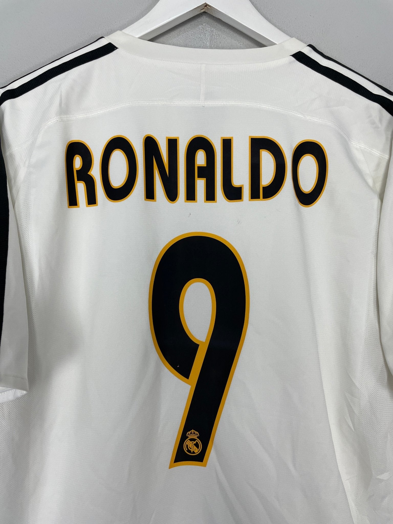 2004/05 REAL MADRID RONALDO #9 *PLAYER ISSUE* HOME SHIRT (L