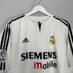 Shop 2004/05 REAL MADRID RONALDO #9 *PLAYER ISSUE* HOME SHIRT (L) ADIDAS, classic football shirts, vintage football shirts & retro soccer jerseys at Cult Kits