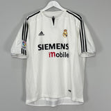 Shop 2004/05 REAL MADRID RONALDO #9 *PLAYER ISSUE* HOME SHIRT (L) ADIDAS, classic football shirts, vintage football shirts & retro soccer jerseys at Cult Kits