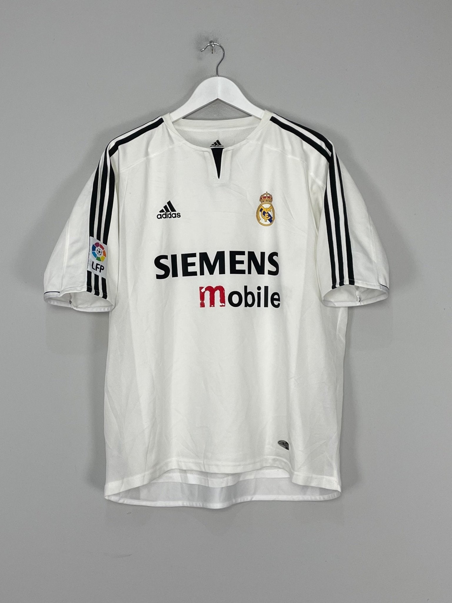 Shop 2004/05 REAL MADRID RONALDO #9 *PLAYER ISSUE* HOME SHIRT (L) ADIDAS, classic football shirts, vintage football shirts & retro soccer jerseys at Cult Kits