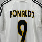 Shop 2004/05 REAL MADRID RONALDO #9 *PLAYER ISSUE* HOME SHIRT (M) ADIDAS, classic football shirts, vintage football shirts & retro soccer jerseys at Cult Kits