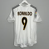 Shop 2004/05 REAL MADRID RONALDO #9 *PLAYER ISSUE* HOME SHIRT (M) ADIDAS, classic football shirts, vintage football shirts & retro soccer jerseys at Cult Kits