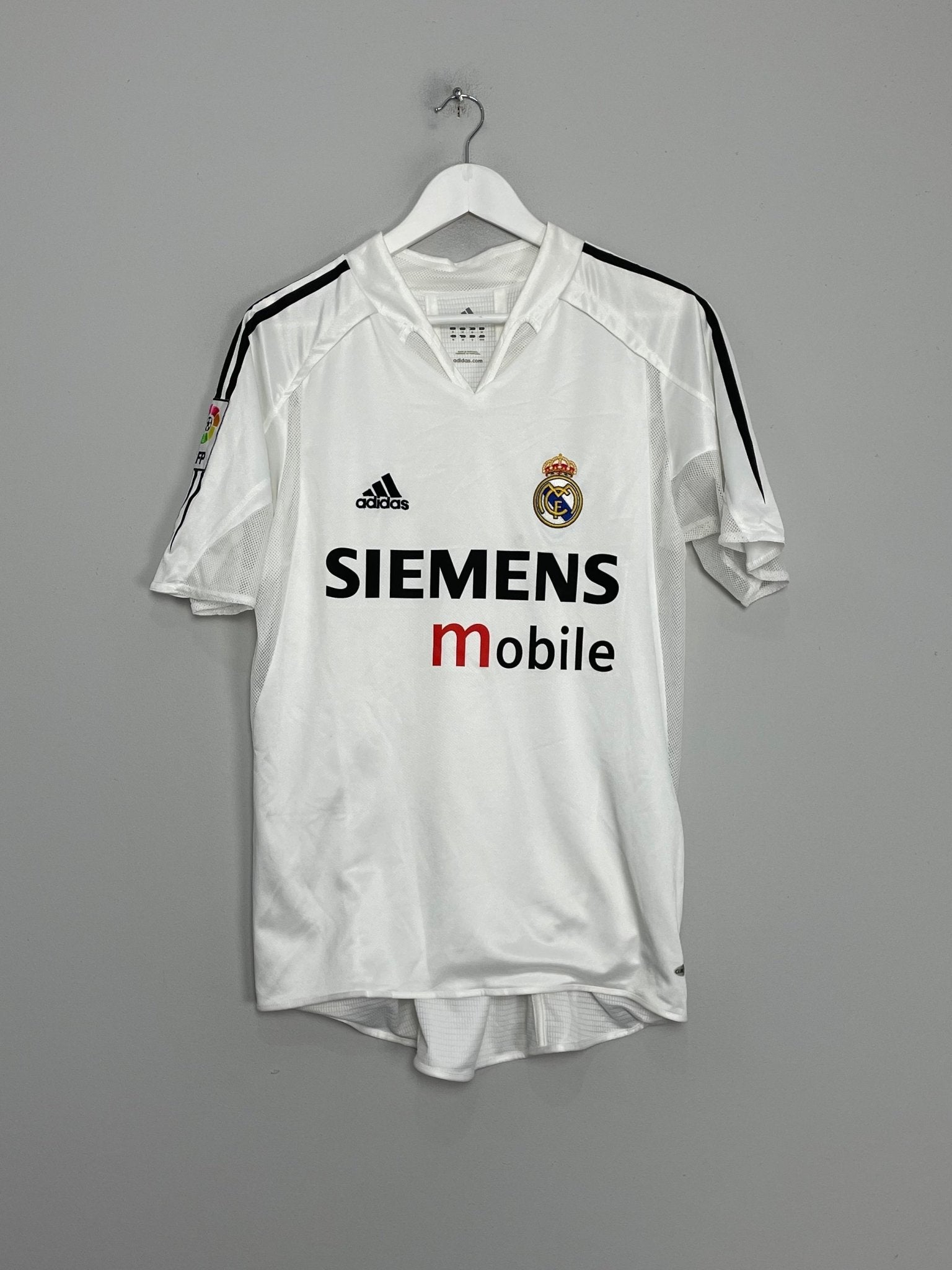 Shop 2004/05 REAL MADRID RONALDO #9 *PLAYER ISSUE* HOME SHIRT (M) ADIDAS, classic football shirts, vintage football shirts & retro soccer jerseys at Cult Kits