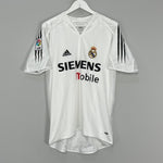Shop 2004/05 REAL MADRID RONALDO #9 *PLAYER ISSUE* HOME SHIRT (M) ADIDAS, classic football shirts, vintage football shirts & retro soccer jerseys at Cult Kits