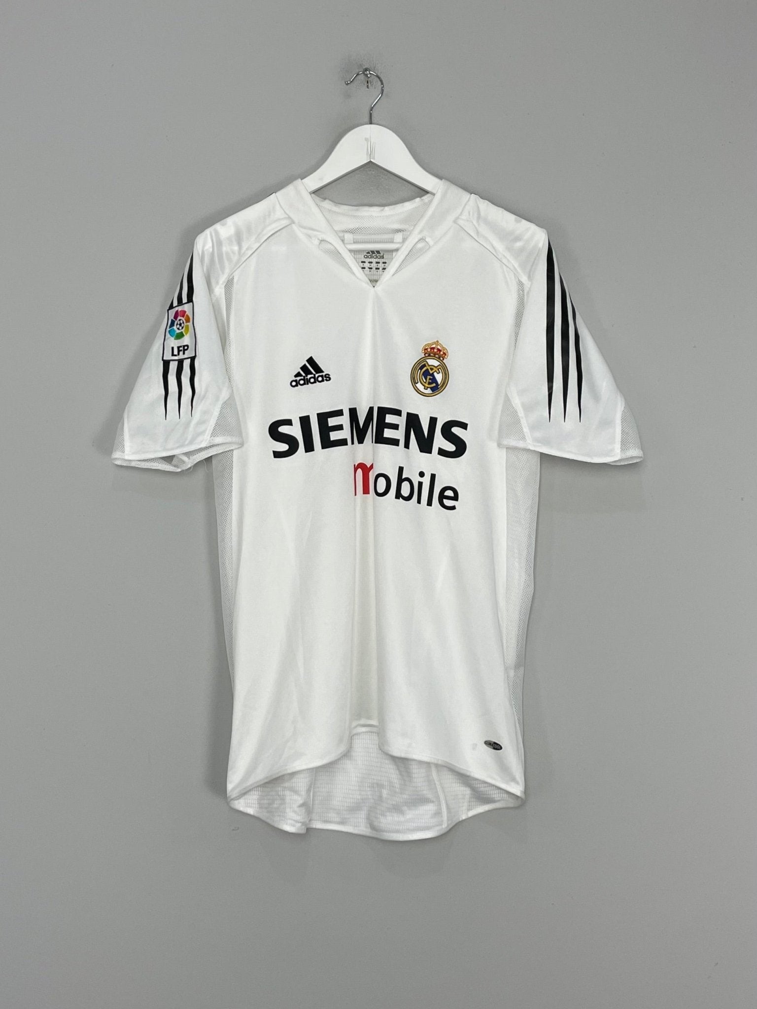 Shop 2004/05 REAL MADRID RONALDO #9 *PLAYER ISSUE* HOME SHIRT (M) ADIDAS, classic football shirts, vintage football shirts & retro soccer jerseys at Cult Kits