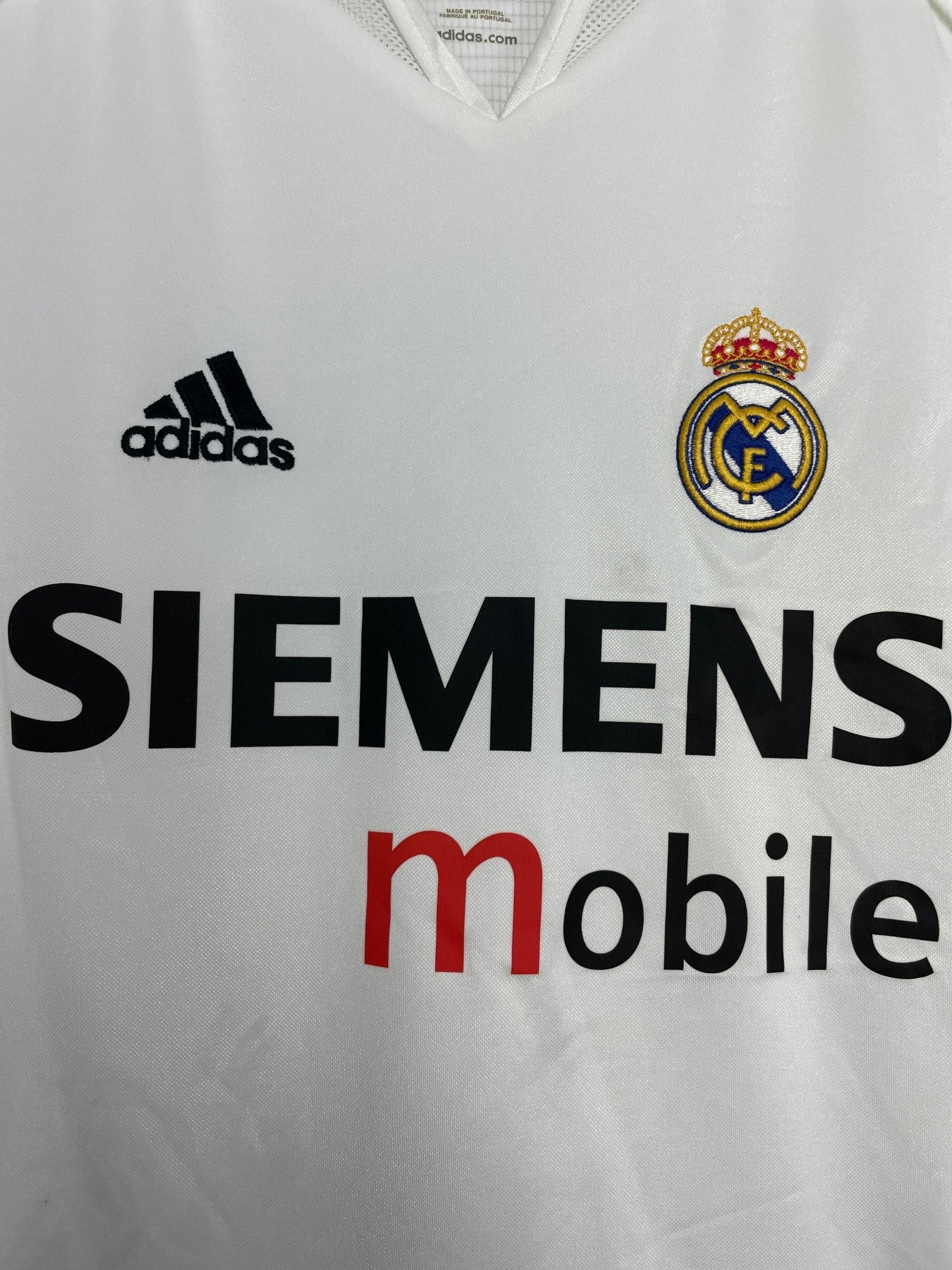 Shop 2004/05 REAL MADRID RONALDO #9 *PLAYER ISSUE* HOME SHIRT (M) ADIDAS, classic football shirts, vintage football shirts & retro soccer jerseys at Cult Kits
