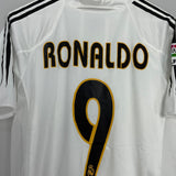 Shop 2004/05 REAL MADRID RONALDO #9 *PLAYER ISSUE* HOME SHIRT (M) ADIDAS, classic football shirts, vintage football shirts & retro soccer jerseys at Cult Kits