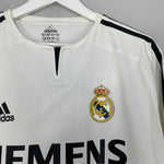 Shop 2004/05 REAL MADRID RONALDO #9 *PLAYER ISSUE* L/S HOME SHIRT (L) ADIDAS, classic football shirts, vintage football shirts & retro soccer jerseys at Cult Kits