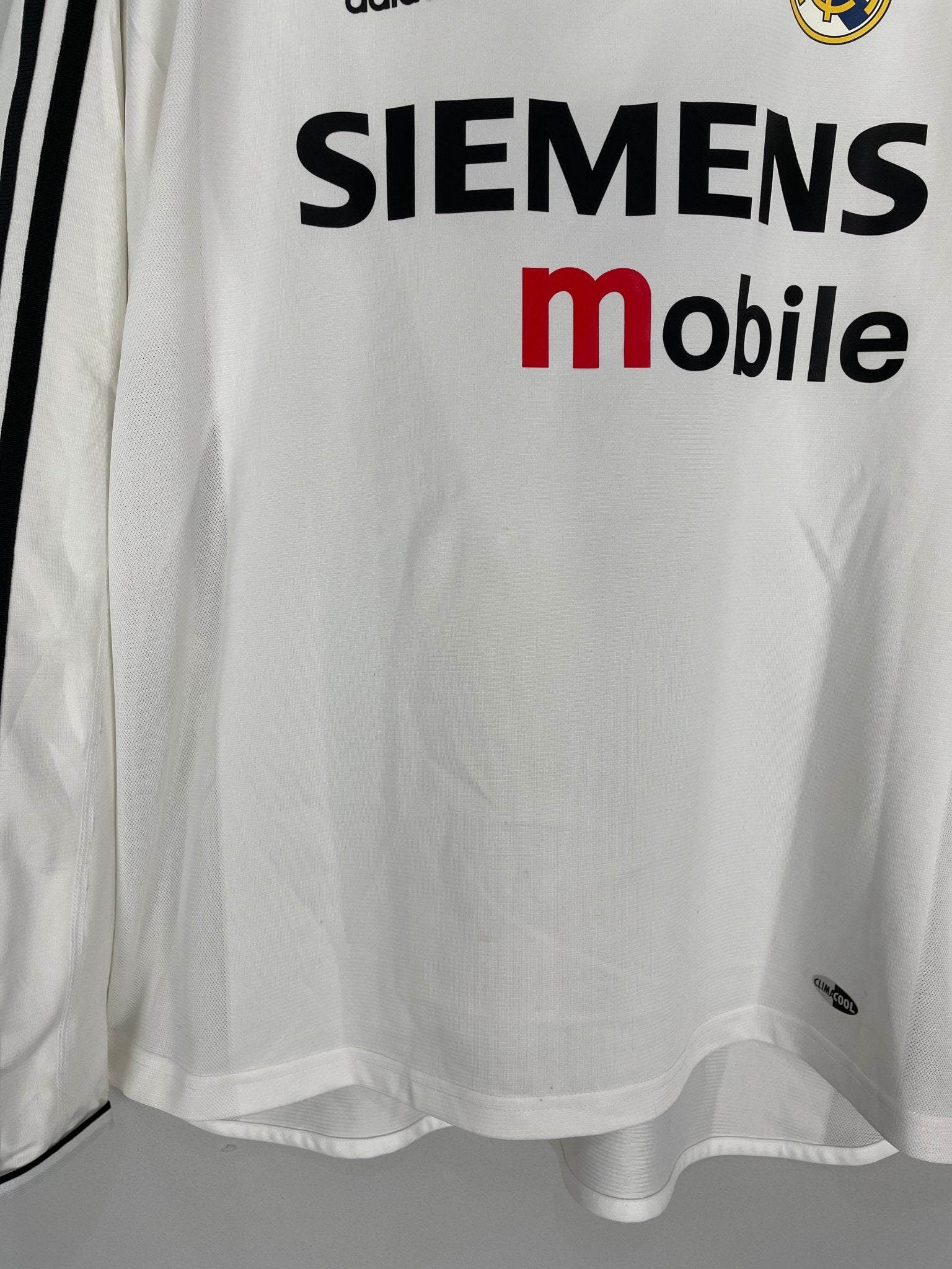 Shop 2004/05 REAL MADRID RONALDO #9 *PLAYER ISSUE* L/S HOME SHIRT (L) ADIDAS, classic football shirts, vintage football shirts & retro soccer jerseys at Cult Kits