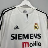 Shop 2004/05 REAL MADRID RONALDO #9 *PLAYER ISSUE* L/S HOME SHIRT (L) ADIDAS, classic football shirts, vintage football shirts & retro soccer jerseys at Cult Kits