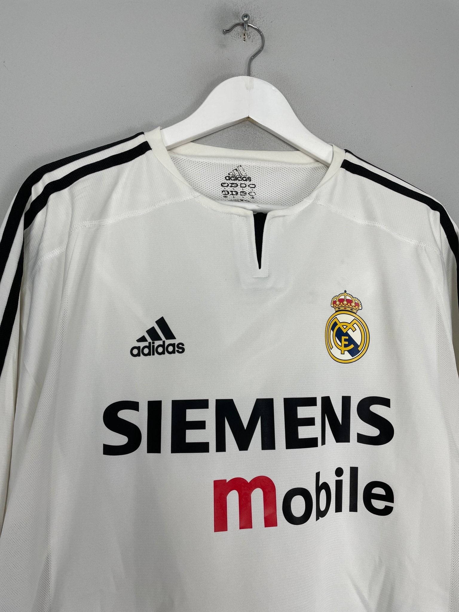 Shop 2004/05 REAL MADRID RONALDO #9 *PLAYER ISSUE* L/S HOME SHIRT (L) ADIDAS, classic football shirts, vintage football shirts & retro soccer jerseys at Cult Kits