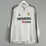 Shop 2004/05 REAL MADRID RONALDO #9 *PLAYER ISSUE* L/S HOME SHIRT (L) ADIDAS, classic football shirts, vintage football shirts & retro soccer jerseys at Cult Kits