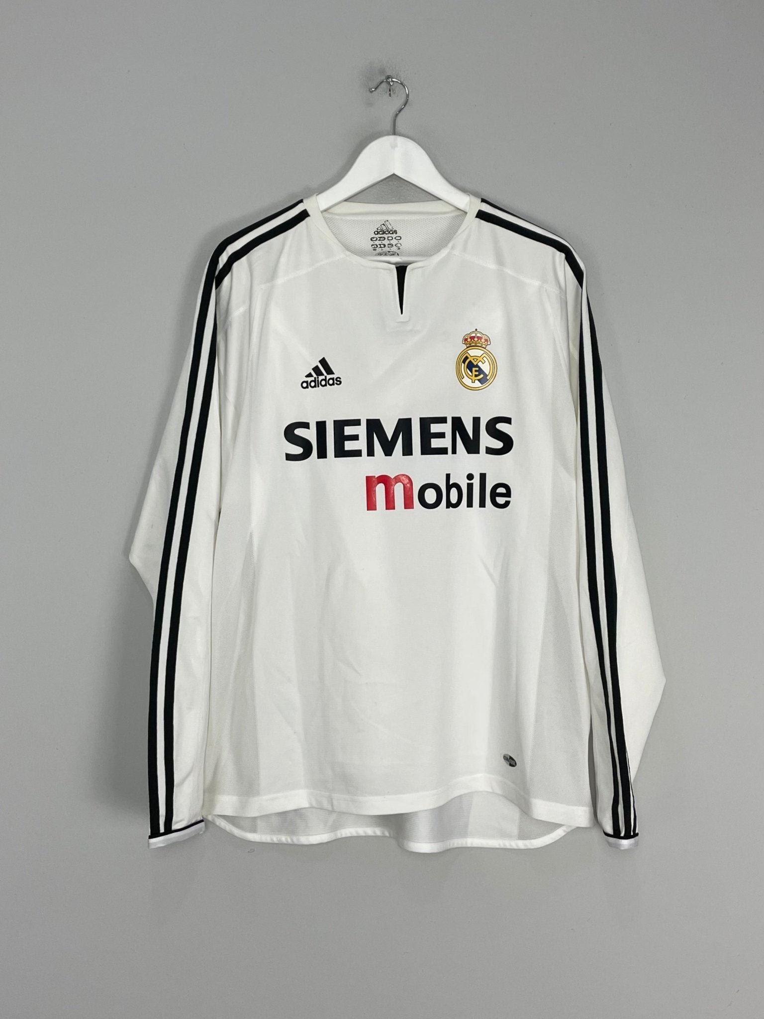 Shop 2004/05 REAL MADRID RONALDO #9 *PLAYER ISSUE* L/S HOME SHIRT (L) ADIDAS, classic football shirts, vintage football shirts & retro soccer jerseys at Cult Kits