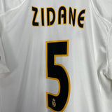 Shop 2004/05 REAL MADRID ZIDANE #5 HOME SHIRT (L) ADIDAS, classic football shirts, vintage football shirts & retro soccer jerseys at Cult Kits