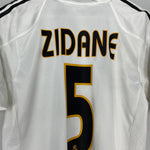 Shop 2004/05 REAL MADRID ZIDANE #5 HOME SHIRT (S) ADIDAS, classic football shirts, vintage football shirts & retro soccer jerseys at Cult Kits