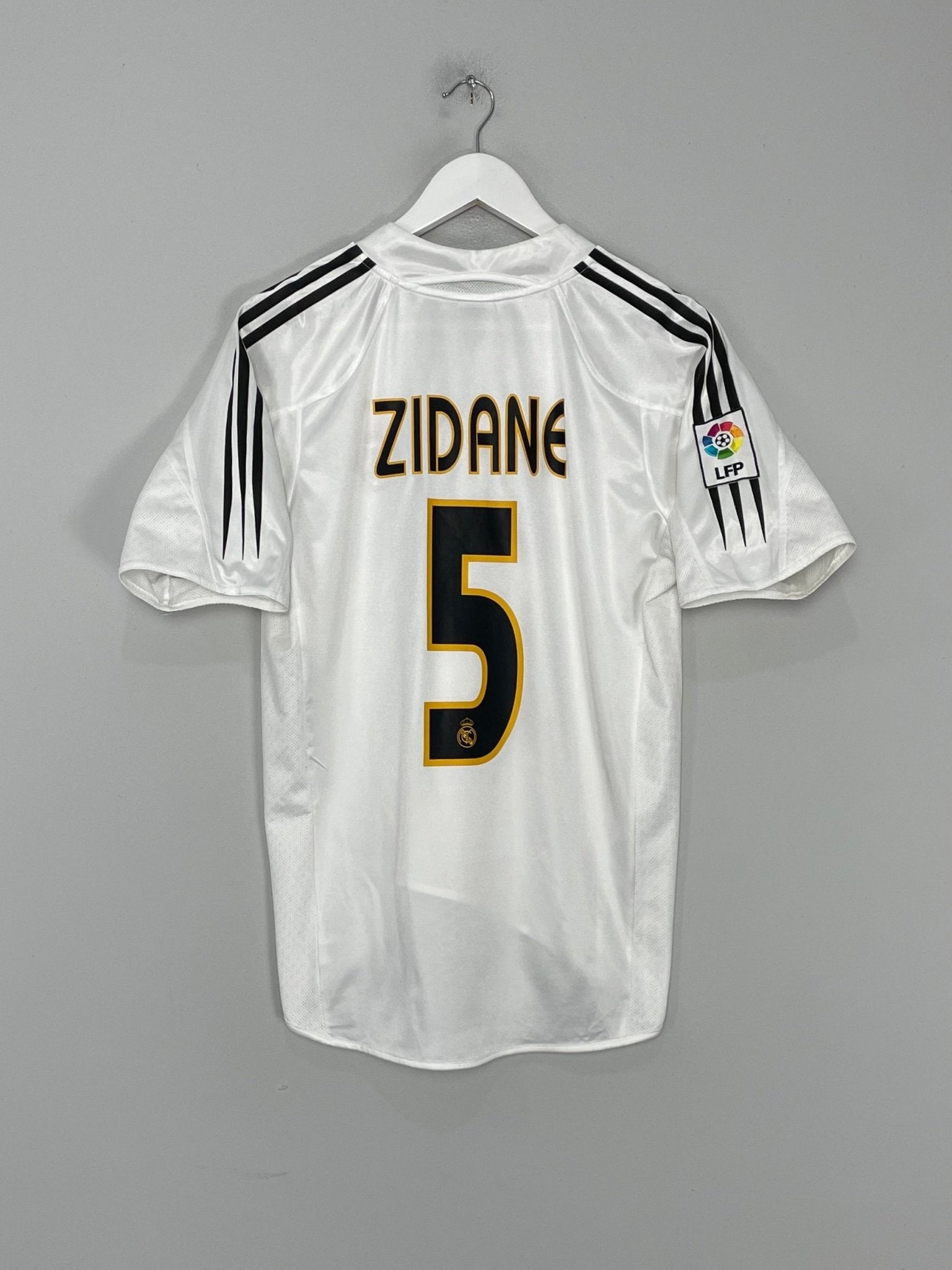 Shop 2004/05 REAL MADRID ZIDANE #5 HOME SHIRT (S) ADIDAS, classic football shirts, vintage football shirts & retro soccer jerseys at Cult Kits