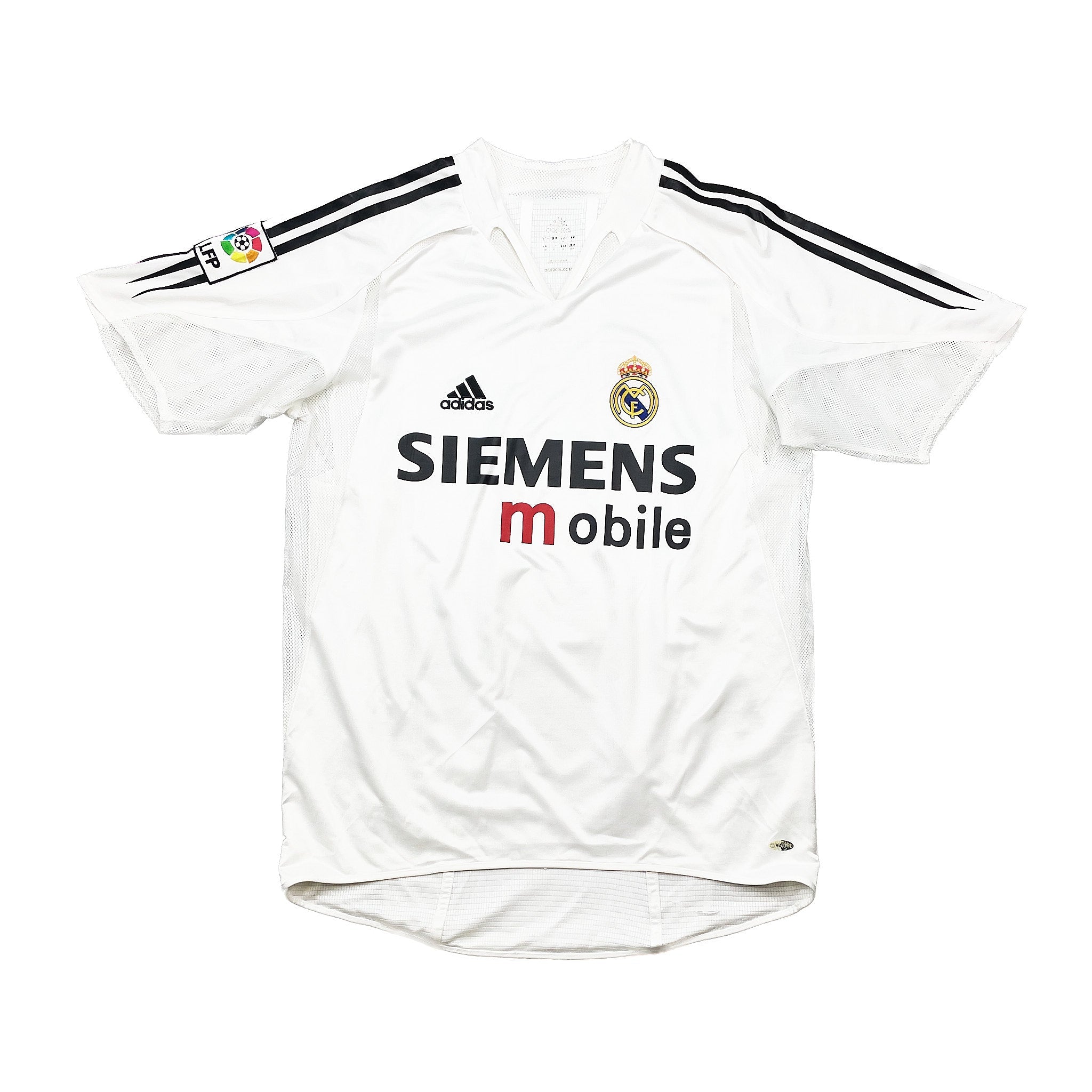 Buy 2004/05 Real Madrid Zidane 5 *Player Issue* Home Shirt (M) Adidas ~ Free worldwide shipping ~ Authentic Vintage Football Shirts from Cult Kits