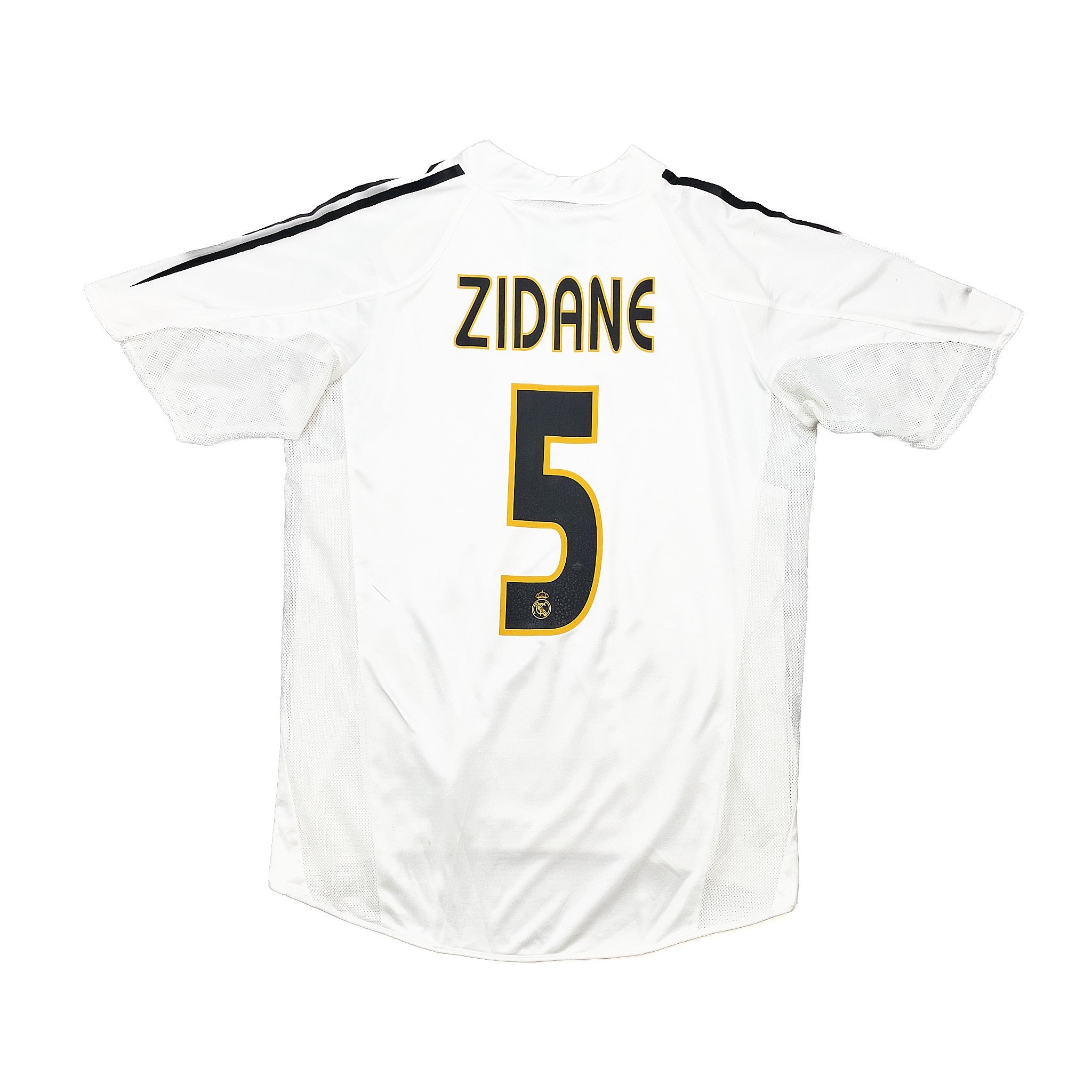 Buy 2004/05 Real Madrid Zidane 5 *Player Issue* Home Shirt (M) Adidas ~ Free worldwide shipping ~ Authentic Vintage Football Shirts from Cult Kits