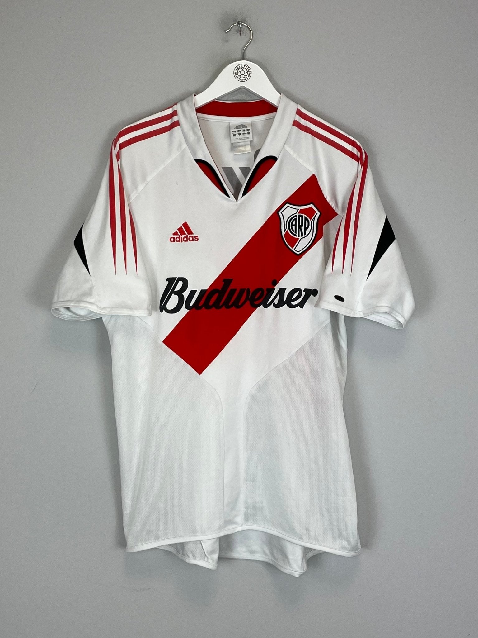 Shop 2004/05 RIVER PLATE HOME SHIRT (L) ADIDAS, classic football shirts, vintage football shirts & retro soccer jerseys at Cult Kits