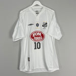 Shop 2004/05 SANTOS DIEGO #10 HOME SHIRT (XL) UMBRO, classic football shirts, vintage football shirts & retro soccer jerseys at Cult Kits