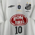 Shop 2004/05 SANTOS DIEGO #10 HOME SHIRT (XL) UMBRO, classic football shirts, vintage football shirts & retro soccer jerseys at Cult Kits