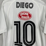 Shop 2004/05 SANTOS DIEGO #10 HOME SHIRT (XL) UMBRO, classic football shirts, vintage football shirts & retro soccer jerseys at Cult Kits