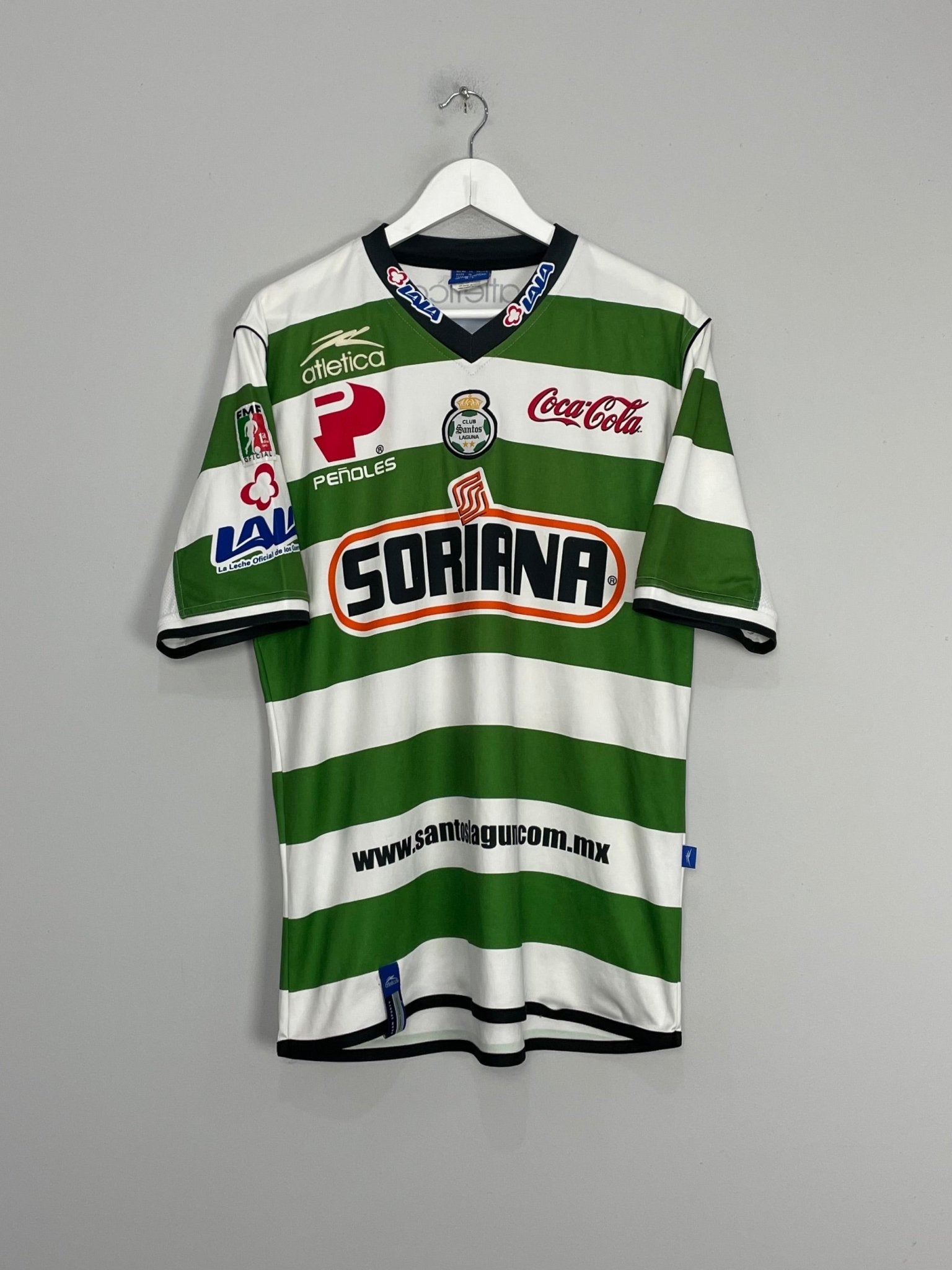 Shop 2004/05 SANTOS LAGUNA HOME SHIRT (L) ATLETICA, classic football shirts, vintage football shirts & retro soccer jerseys at Cult Kits