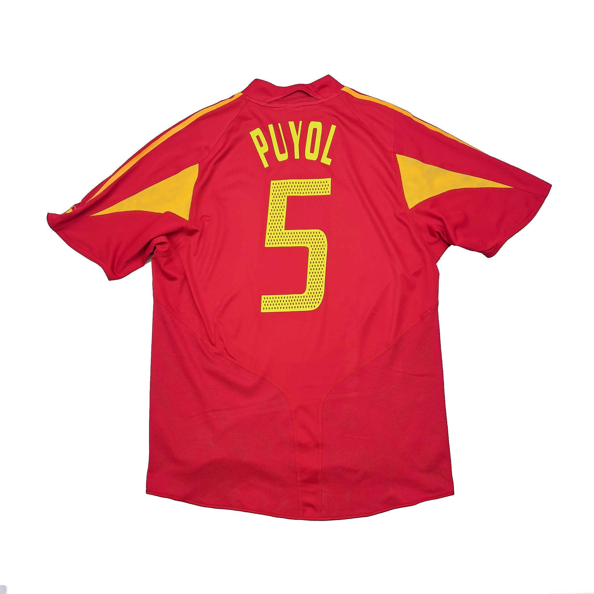 Buy 2004/05 Spain Puyol 5 Home Shirt (L) Adidas ~ Free worldwide shipping available ~ Authentic Vintage Football Shirts from Cult Kits
