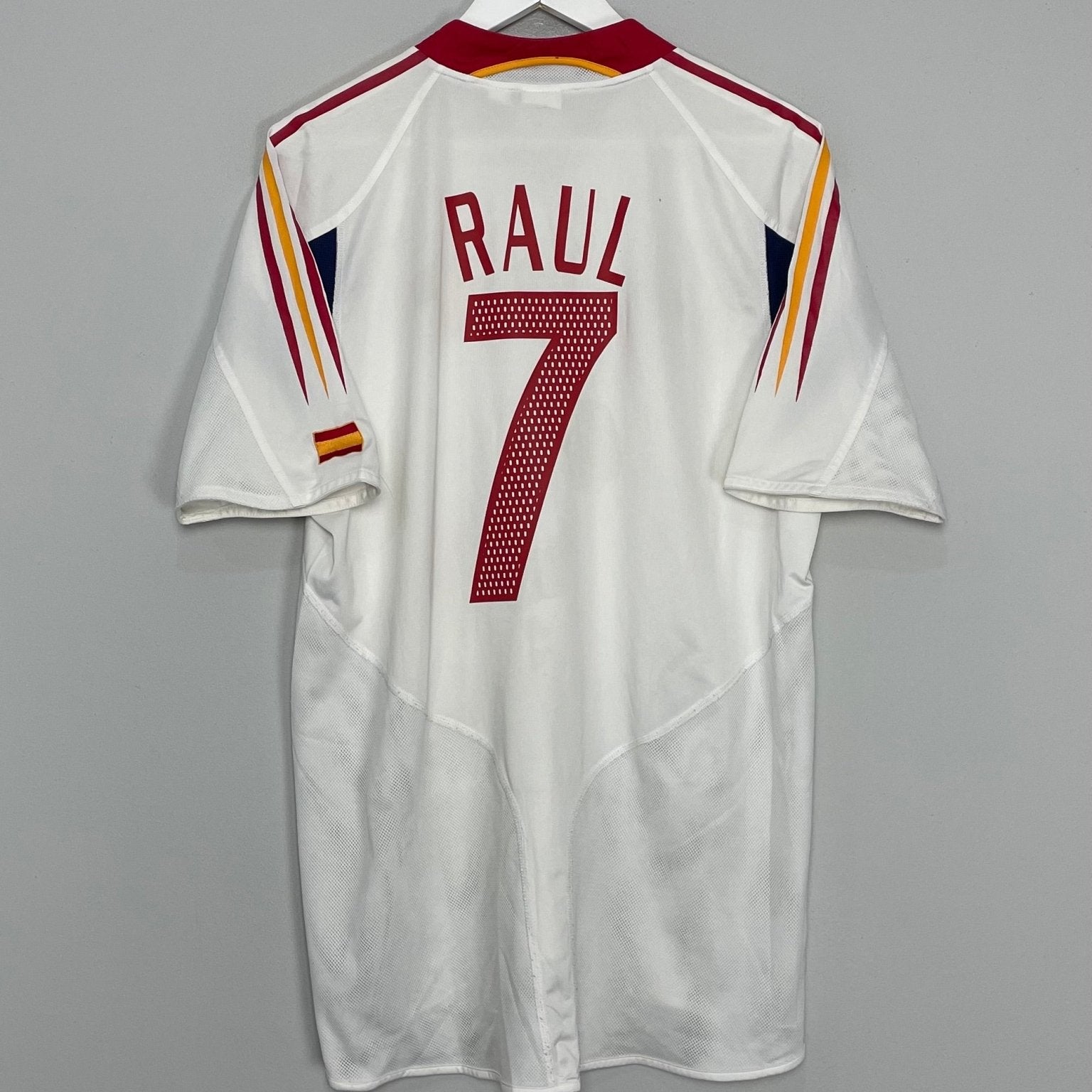 Shop 2004/05 SPAIN RAUL #7 AWAY SHIRT (L) ADIDAS, classic football shirts, vintage football shirts & retro soccer jerseys at Cult Kits