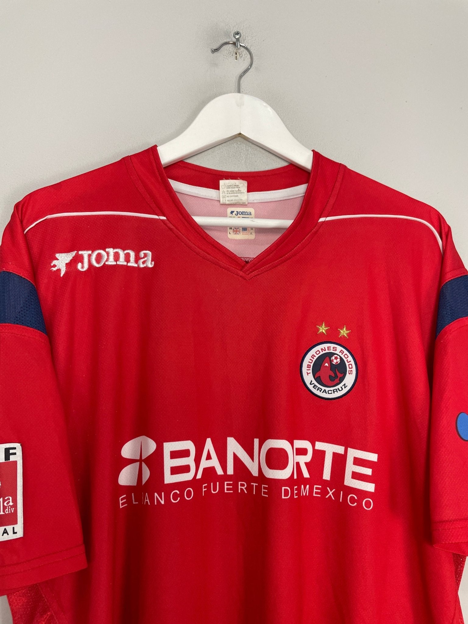 Shop 2004/05 TIBURONES ROJOS VERACRUZ HOME SHIRT (L) JOMA, classic football shirts, vintage football shirts & retro soccer jerseys at Cult Kits